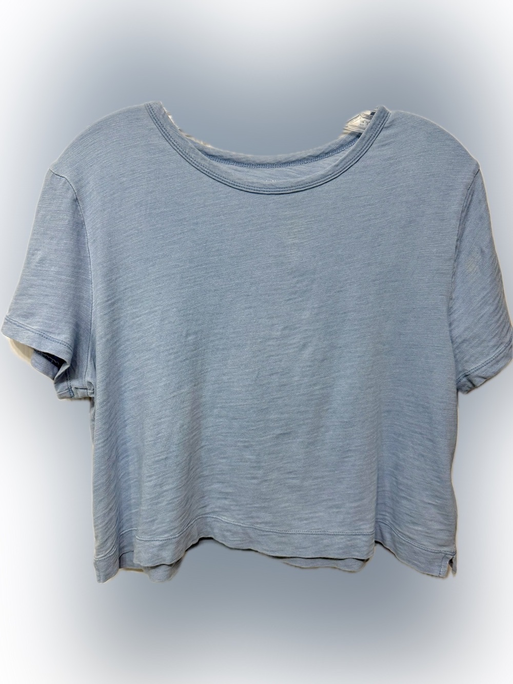 GAP Women’s Vintage Cropped Tee Light Blue with - Size L